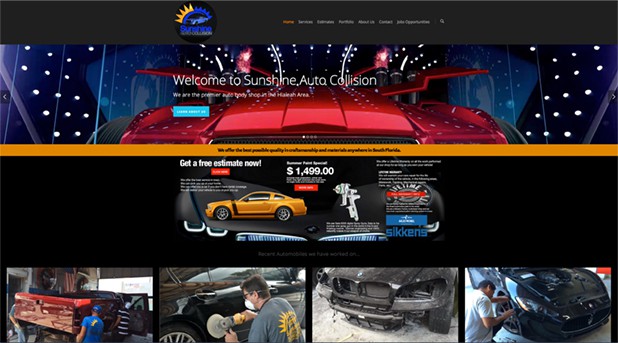 Sunshine Auto Collision Website